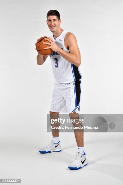 Damjan Rudez of the Orlando Magic poses for a portrait during NBA Media Day on September 25, 2017 at Amway Center in Orlando, Florida. NOTE TO USER:...