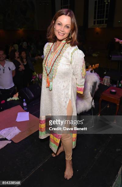 Belinda Carlisle attends the launch of Belinda Carlisle's new album "Wilder Shores" featuring a a session of Kundalini Yoga, meditation and chanting...