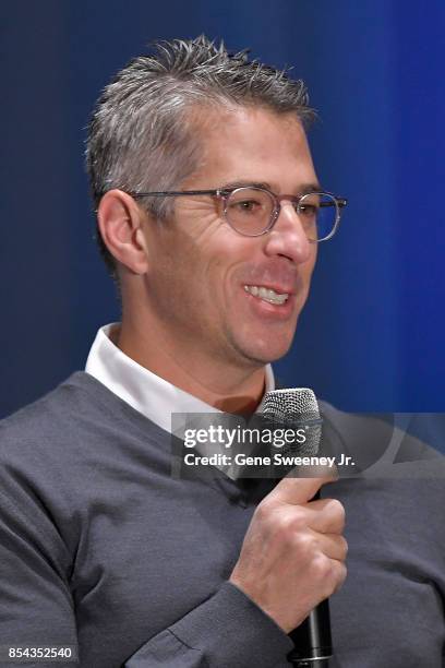 Chairman Casey Wasserman addresses the media during the Team USA Media Summit ahead of the PyeongChang 2018 Olympic Winter Games on September 26,...