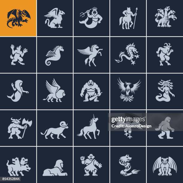 ilustrações de stock, clip art, desenhos animados e ícones de mythical creatures - fenix