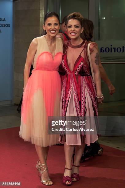 Actress Elena Anaya and Dolores Fonzi attend 'La Cordillera' premiere during the 65th San Sebastian International Film Festival on September 26, 2017...