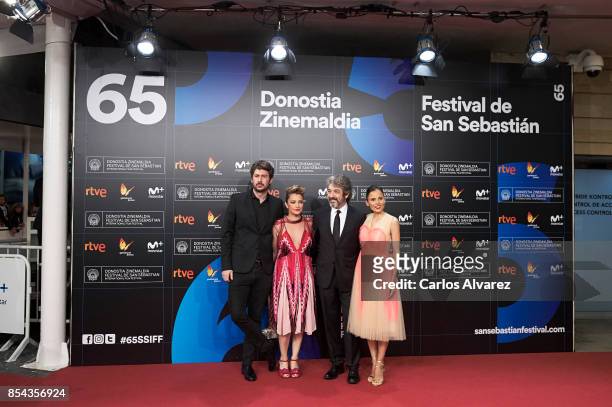 Director Santiago Mitre, actress Dolores Fonzi, actor Ricardo Darin and Spanish actress Elena Anaya attend 'La Cordillera' premiere during the 65th...
