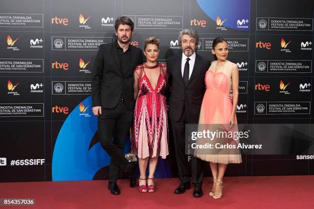 Director Santiago Mitre, actress Dolores Fonzi, actor Ricardo Darin and Spanish actress Elena Anaya attend 'La Cordillera' premiere during the 65th...