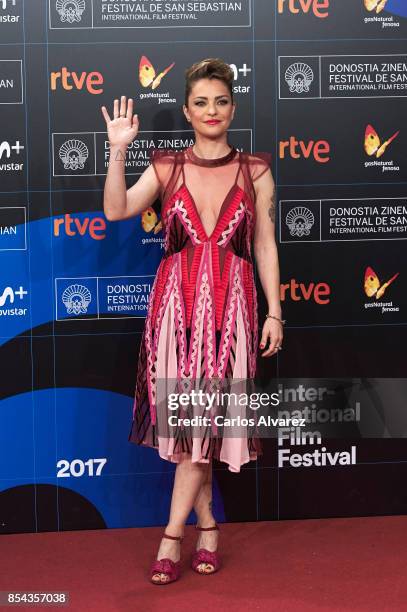 Actress Dolorres Fonzi attends 'La Cordillera' premiere during the 65th San Sebastian International Film Festival on September 26, 2017 in San...