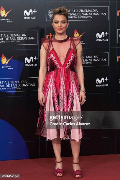 Actress Dolorres Fonzi attends 'La Cordillera' premiere during the 65th San Sebastian International Film Festival on September 26, 2017 in San...