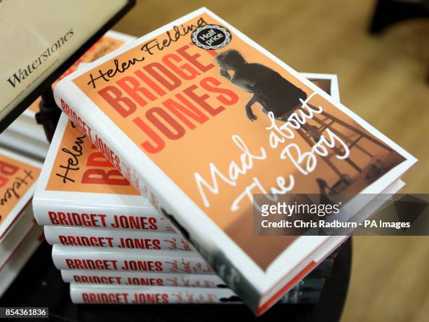 General view of new book 'Bridget Jones: Mad about the Boy' by Helen Fielding in store at Waterstones in Cambridge.