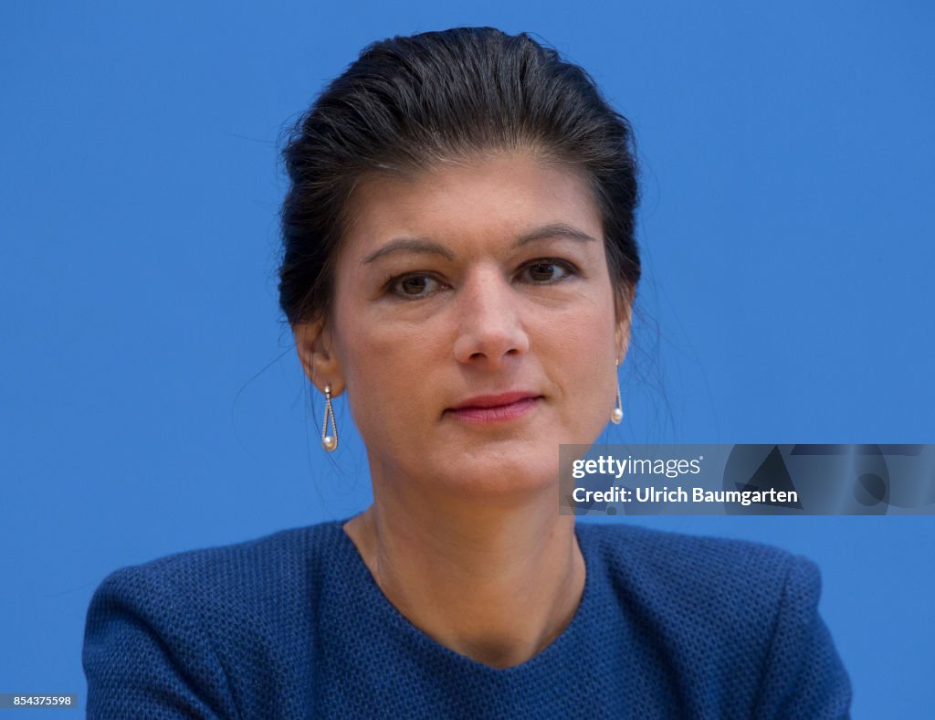 Federal press conference - Sahra Wagenknecht, the Left Party.