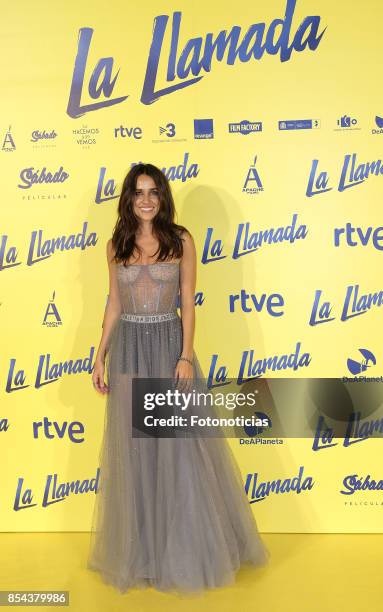 Macarena Garcia attends the 'La Llamada' premiere yellow carpet at the Capitolcinema on September 26, 2017 in Madrid, Spain.