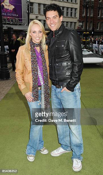 Camilla Dallerup and Kevin Sacre arrive at the UK film premiere of 'The Age of Stupid', at Leicester Square on March 15, 2009 in London, England.