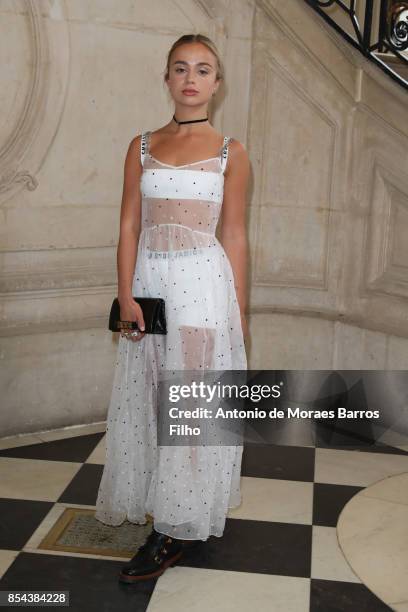 Lady Amelia Windsor attends the Christian Dior show as part of the Paris Fashion Week Womenswear Spring/Summer 2018 on September 26, 2017 in Paris,...