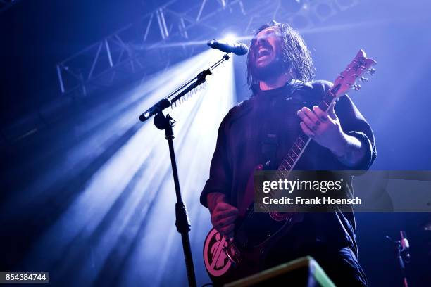 Singer Shaun Morgan Welgemoed of Seether performs live on stage during a concert at the Huxleys on September 26, 2017 in Berlin, Germany.