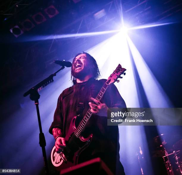 Singer Shaun Morgan Welgemoed of Seether performs live on stage during a concert at the Huxleys on September 26, 2017 in Berlin, Germany.