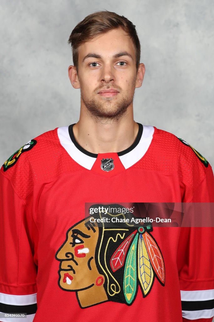 Jan Rutta Jan Rutta of the Chicago Blackhawks poses for his official headshot ...