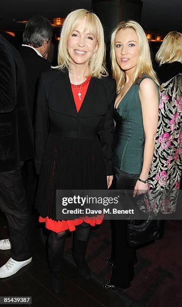 Sally Greene and Imogen Lloyd Webber attend the 'Women In Theatre' party hosted by Harper's Bazaar and Tiffany, at the Ivy Club on March 15, 2009 in...