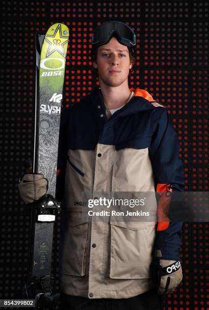 Freestyle Skier Joss Christensen poses for a portrait during the Team USA Media Summit ahead of the PyeongChang 2018 Olympic Winter Games on...