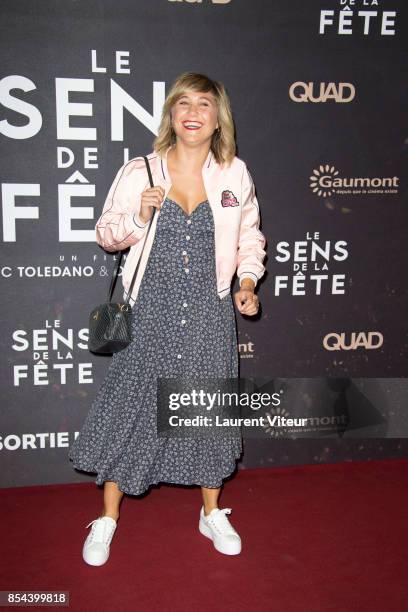 Berangere Krief attends "Le Sens De La Fete" Paris Premiere at Le Grand Rex on September 26, 2017 in Paris, France.