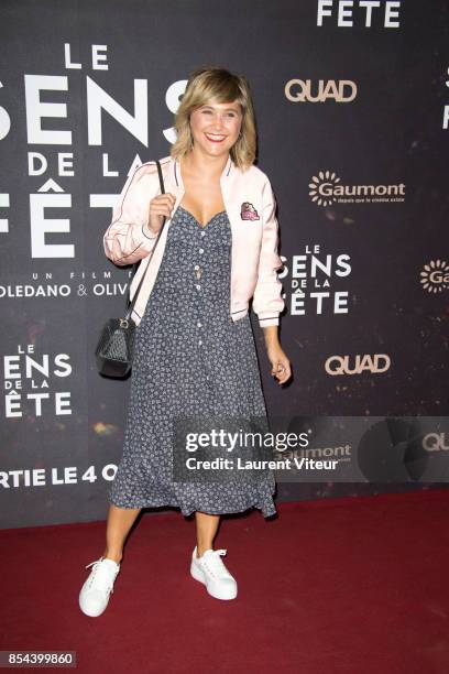 Berangere Krief attends "Le Sens De La Fete" Paris Premiere at Le Grand Rex on September 26, 2017 in Paris, France.