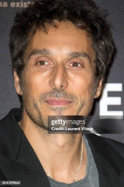 Vincent Elbaz attends "Le Sens De La Fete" Paris Premiere at Le Grand Rex on September 26, 2017 in Paris, France.