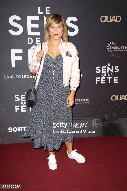 Berangere Krief attends "Le Sens De La Fete" Paris Premiere at Le Grand Rex on September 26, 2017 in Paris, France.