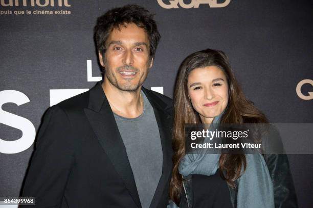 Vincent Elbaz and Fanny Conquy attend "Le Sens De La Fete" Paris Premiere at Le Grand Rex on September 26, 2017 in Paris, France.