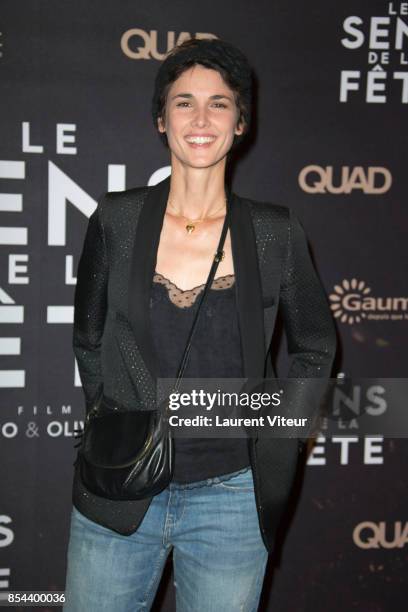 Eglantine Emeye attends "Le Sens De La Fete" Paris Premiere at Le Grand Rex on September 26, 2017 in Paris, France.