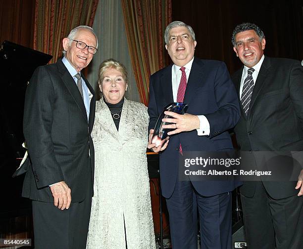 Exclusive Coverage*** Lyricist Alan Bergman, lyricist Marilyn Bergman, composer Marvin Hamlisch and Warner Bros. Music's Doug Frank attend the...