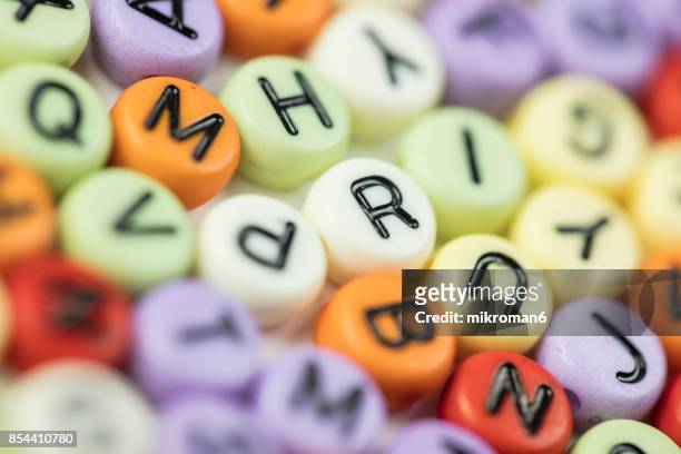 colorful letters of the alphabet. the british alphabet letters - ps arts stock pictures, royalty-free photos & images