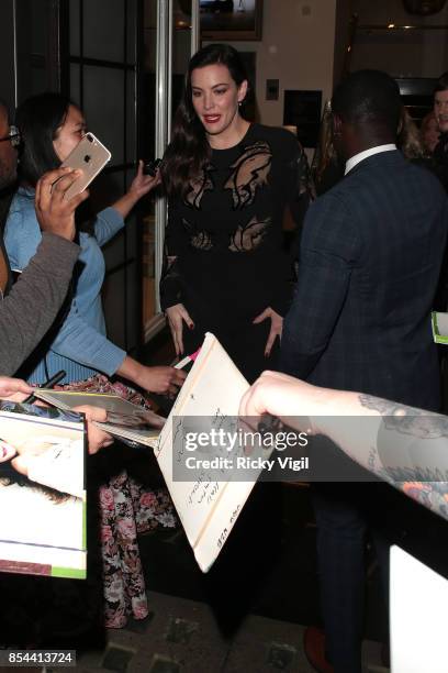 Liv Tyler attends BAFTA TV Preview: Gunpowder on September 26, 2017 in London, England.