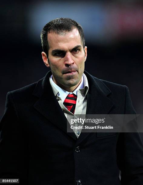 Markus Babbel, trainer of Stuttgart during the Bundesliga match between Werder Bremen and VfB Stuttgart at the Weser Stadium on March 15, 2009 in...