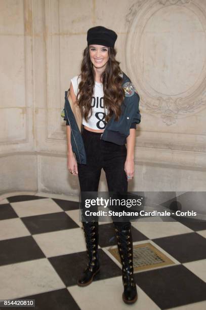 Charlotte Le Bon attends the Christian Dior show as part of the Paris Fashion Week Womenswear Spring/Summer 2018 at on September 26, 2017 in Paris,...