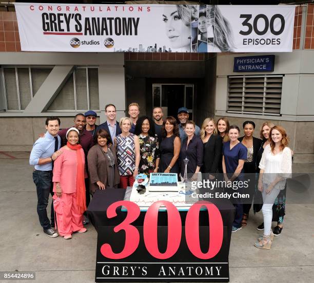 The cast and Executive Producers of Walt Disney Television via Getty Imagess Greys Anatomy along with Walt Disney Television via Getty Images...