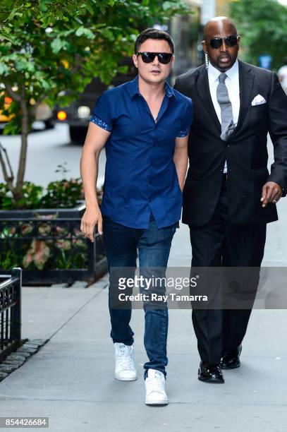 Actor Arturo Castro enters the "AOL Build" taping at the AOL Studios on September 26, 2017 in New York City.