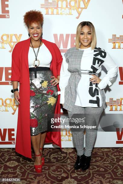 Tina Campbell and Erica Campbell of Mary Mary attend WE tv hosts an exclusive premiere event for the final season of Mary Mary on September 26, 2017...