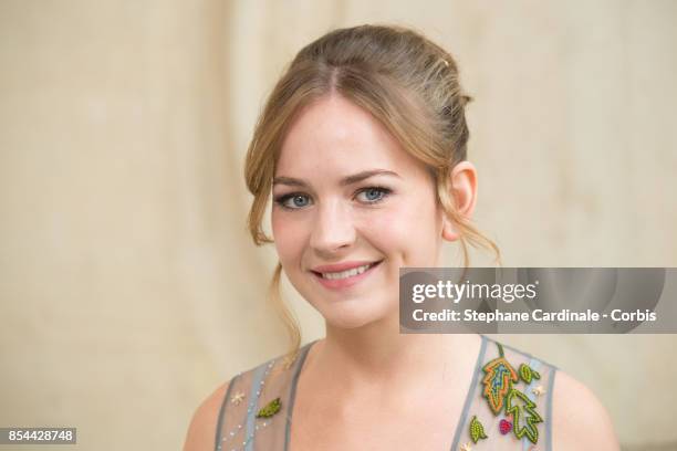 Actress Britt Robertson attends the Christian Dior show as part of the Paris Fashion Week Womenswear Spring/Summer 2018 at on September 26, 2017 in...