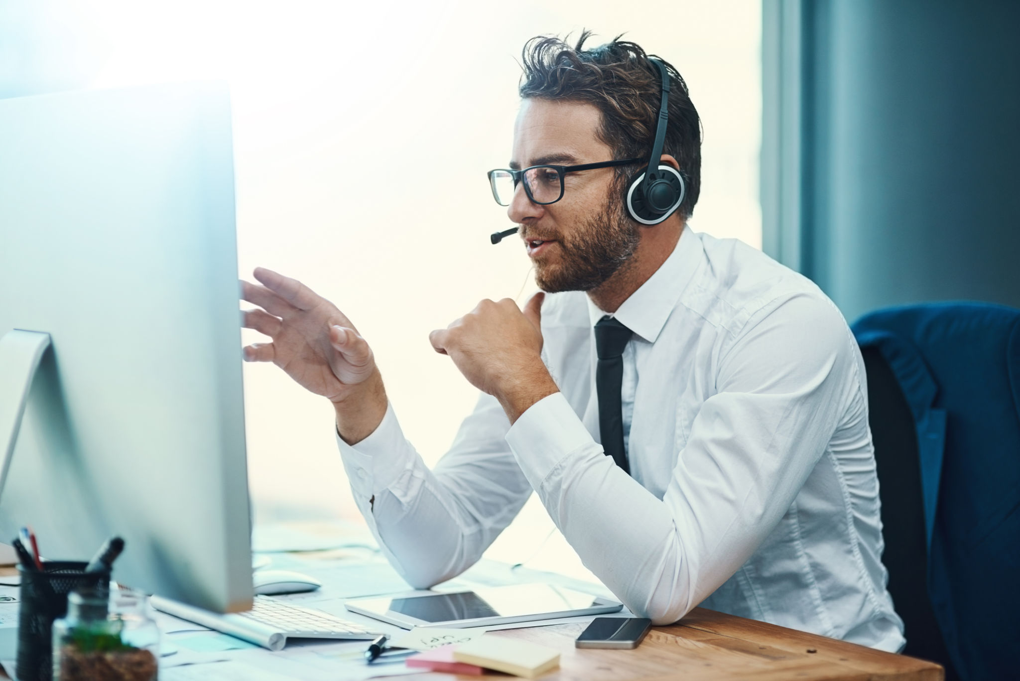 salesperson talking