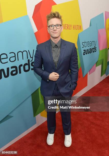 Tyler Oakley at the 2017 Streamy Awards at The Beverly Hilton Hotel on September 26, 2017 in Beverly Hills, California.