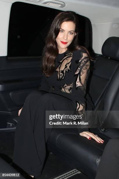 Liv Tyler leaving BAFTA on September 26, 2017 in London, England.