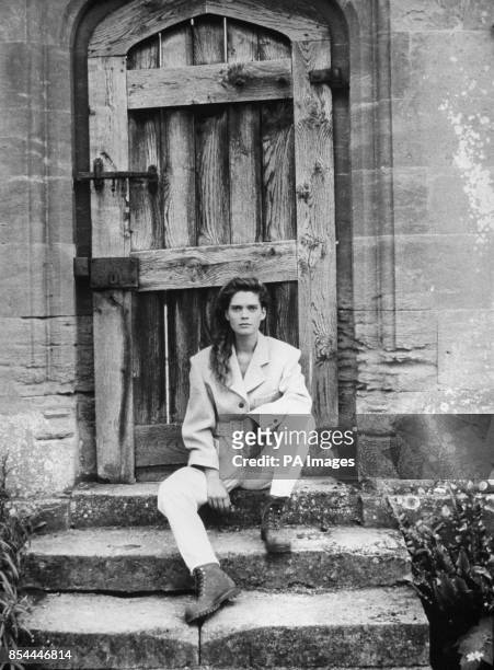 Viscount Althorp's bride-to-be, Victoria Lockwood, on her last modelling assignment before the couple marry at St Mary's Church, Great Brington.