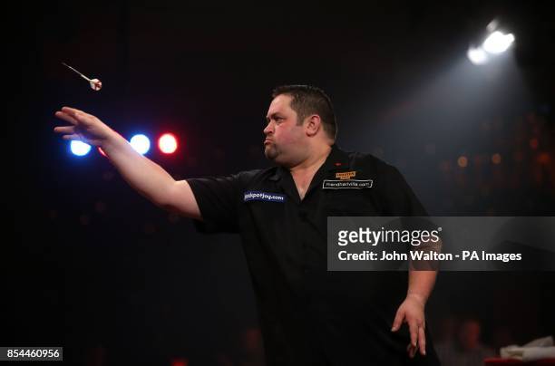Alan Norris during the BDO World Championships Final at the Lakeside Complex, Surrey.