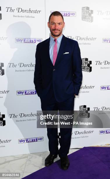 Dominic West arriving at the South Bank Sky Arts Awards at the Dorchester Hotel, London.