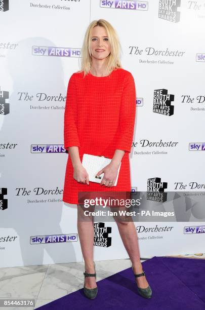 Edith Bowman arriving at the South Bank Sky Arts Awards at the Dorchester Hotel, London.