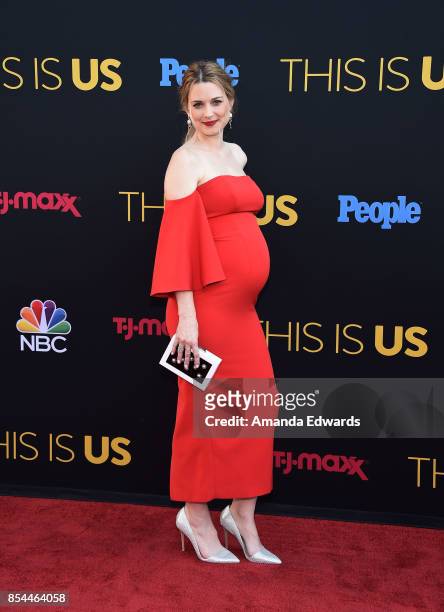 Actress Alexandra Breckenridge arrives at the premiere of NBC's "This Is Us" Season 2 at NeueHouse Hollywood on September 26, 2017 in Los Angeles,...