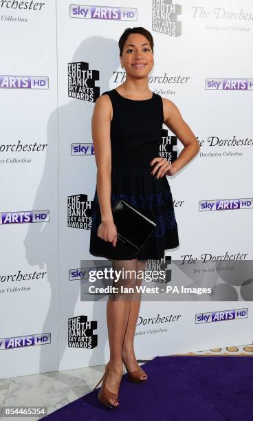 Cush Jumbo arriving at the South Bank Sky Arts Awards at the Dorchester Hotel, London.