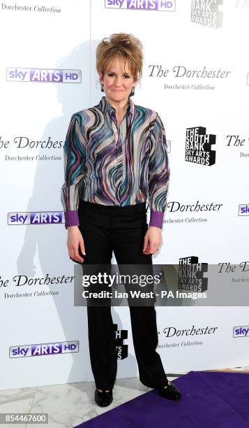 Lorraine Ashbourne arriving at the South Bank Sky Arts Awards at the Dorchester Hotel, London.