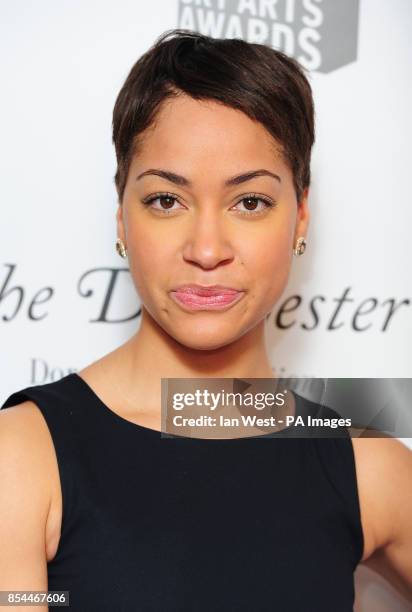 Cush Jumbo arriving at the South Bank Sky Arts Awards at the Dorchester Hotel, London.