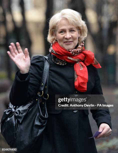 Former Pan's People dancer Patricia 'Dee Dee' Wilde arrives at Southwark Crown Court in London, where she will appear as a witness in the trial of...