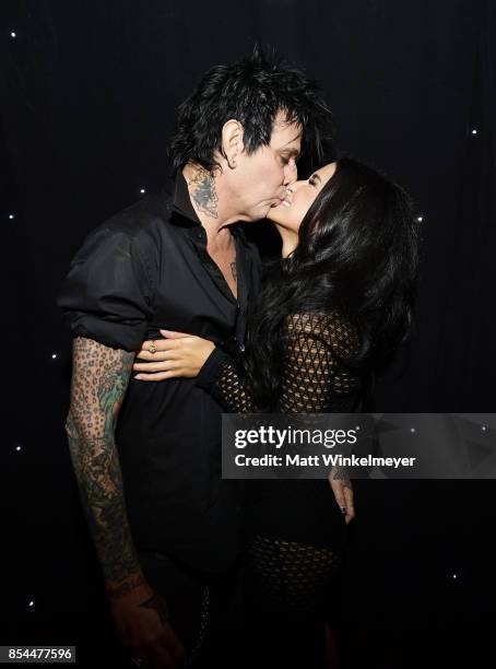 Tommy Lee and Brittany Furlan at the 2017 Streamy Awards at The Beverly Hilton Hotel on September 26, 2017 in Beverly Hills, California.