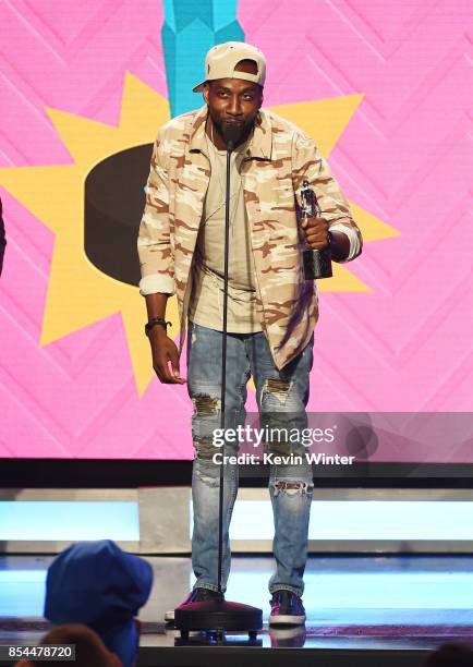 DeStorm Power onstage during the 2017 Streamy Awards at The Beverly Hilton Hotel on September 26, 2017 in Beverly Hills, California.