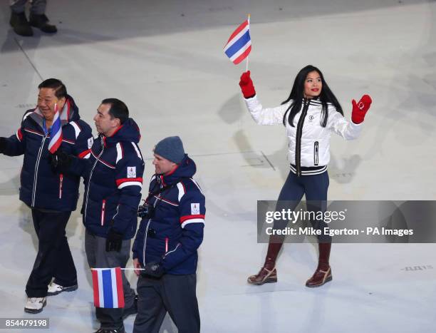 Violinist and Thailand skier Vanessa Mae during the Opening Ceremony for the 2014 Sochi Olympic Games at the Fisht Olympic Stadium, near Sochi,...