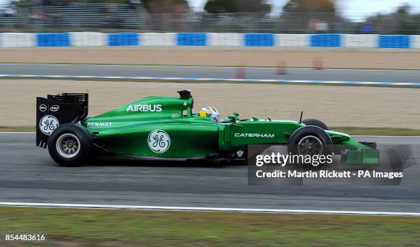 Caterham driver Marcus Ericsson, during the 2014 Formula One Testing at the Circuito de Jerez, Jerez, Spain.